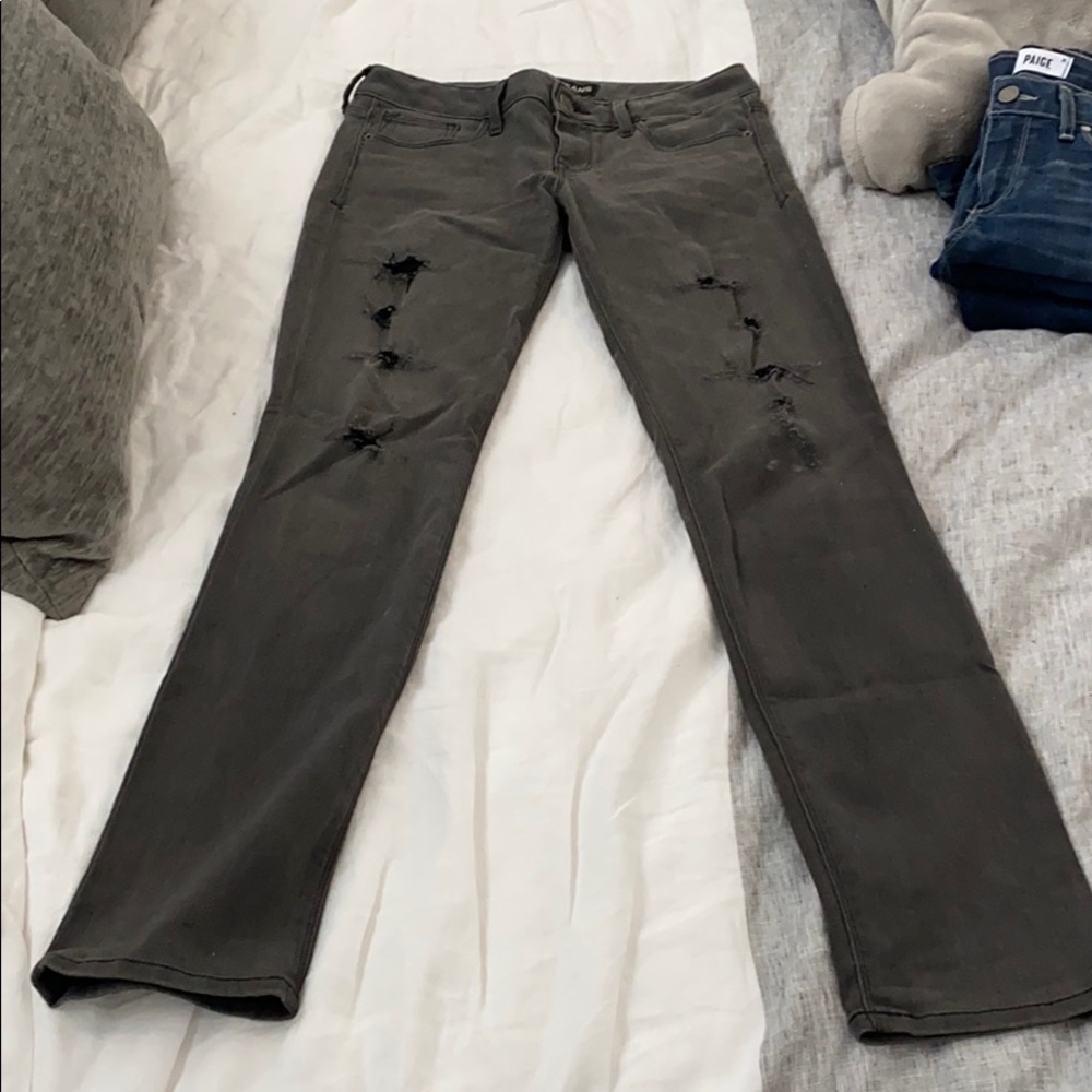 Dark grey express jeans.